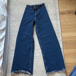 Zara Dark Blue Flare Jeans